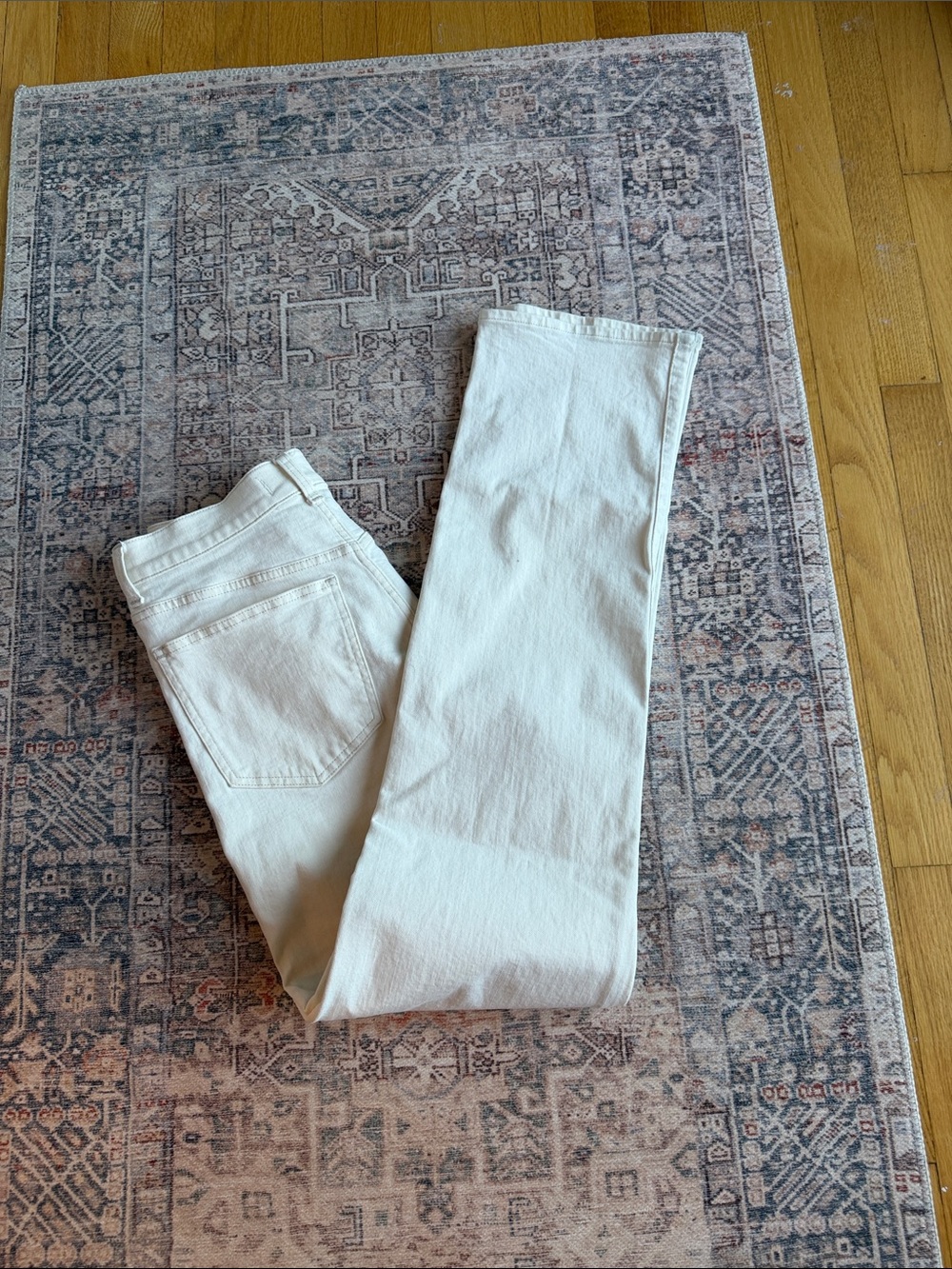 Madewell Cream 90’s Straight Jeans Size 29Tall - Picture 5 of 9